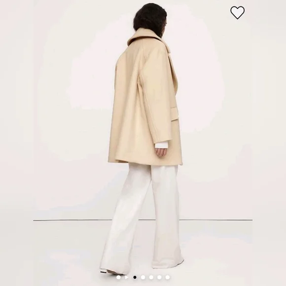 SOLD❣️NWT Banana Republic Double Faced Wool Blend Peacoat Size Small - Picture 3 of 9